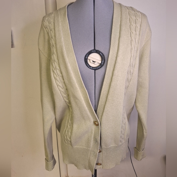 Yarnworks 100% Cotton Cardigan Size Med - Picture 3 of 9